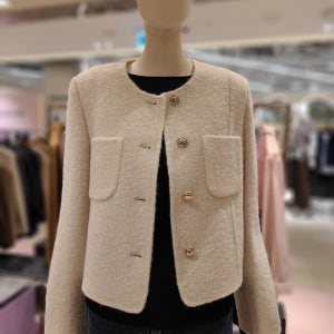 [CC콜렉트] 부클 라운드넥 핸드메이드 자켓 C254MSG152