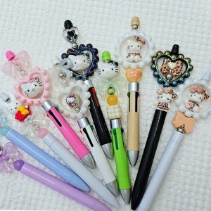 볼꾸 동대문 볼펜 꾸미기 DIY키트 세트 고양이 비즈 장식 집콕 놀이 데코 펜