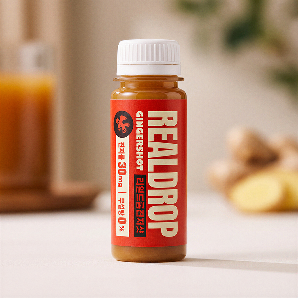 리얼드롭 <b>진저</b>샷 안동 <b>생강</b> 사과 무설탕 음료