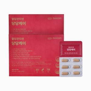 바이오컴 혈당관리엔 당당케어 바나바잎 추출물 가르시니아 체지방 컷팅제 120정, 2개