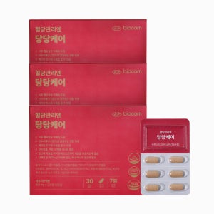 바이오컴 혈당관리엔 당당케어 바나바잎 추출물 가르시니아 체지방 컷팅제 120정, 3개