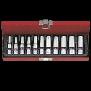 KINGTONY 소켓렌치세트(6PT) 2510SR 1/4DRx10pcs(인 치)