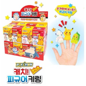 포켓몬 캐치 픽 피규어 키링 피카츄 이브이 팬텀 뮤 팽도리 럭키 잠만보 따라큐 랜덤발송