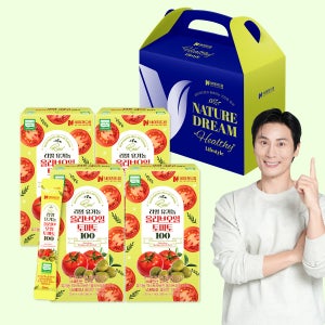 [4박스] 네이처드림 리얼 유기농 올토샷 올리브오일 토마토즙100 20ml 14포 4박스 + 선물박스 동봉