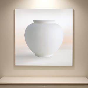 달항아리 그림 캔버스액자 현관 평안달항아리 노을 캔버스액자 무광 정사각 30호 80x80