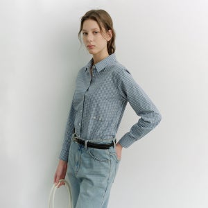 [던스트] 2-WAY ESSENTIAL CHECKED SHIRT BLUE CHECK_UDSH6A203B2