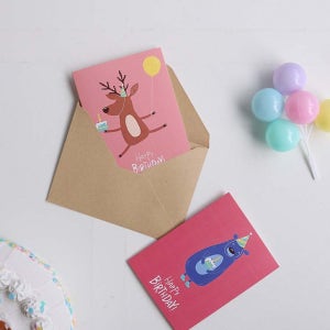 Animals Birthday Greeting Cards 동물 축하카드 (2종 세트)