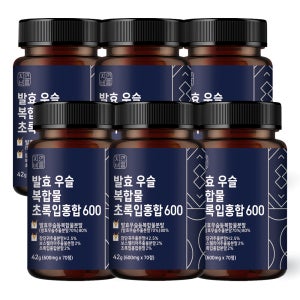 발효 우슬 등복합물 뉴질랜드 초록홍합 초록입홍합 600 70정, 6개