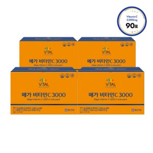 [360포] 종근당 바이탈프로그램 메가 비타민C 3000mg 90포, 4개