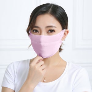 숨쉬기 편한 입체 UV차단 마스크 천마스크 (핑크)