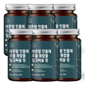 레몬밤 민들레 추출물 밀크씨슬 단델리온 추출 복합물 60정, 6개