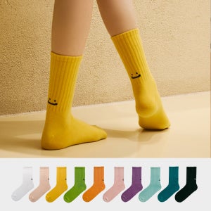 비아리츠 빅스마일 데일리 여자 패션 중목 양말