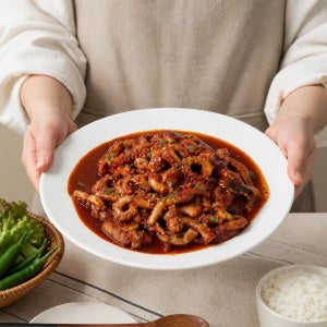 밀밭명가(밀밭칼국수) 당일생산 매콤하고 신선한 양념 낙지볶음 500g