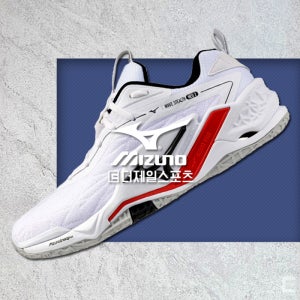 미즈노 웨이브 스텔스 네오 2 화이트레드 배드민턴화 X1GA240059