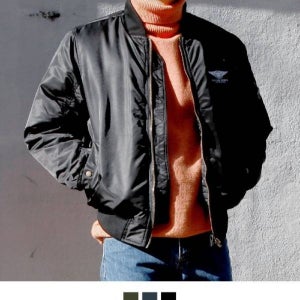 이지하우스 남자 항공점퍼 소매 밑단 시보리 패딩점퍼 항공잠바 745636