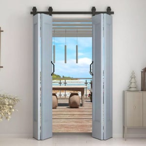 듀오 폴딩도어부속 접이문 D4 블랙 2도어용 60kg 2M 레일