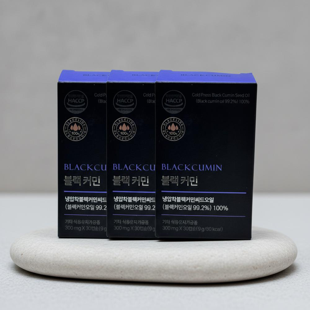 블랙커민 블랙시드오일 효능 <b>티모퀴논</b> 이스라엘 인슐린저항성 30캡슐, 3개