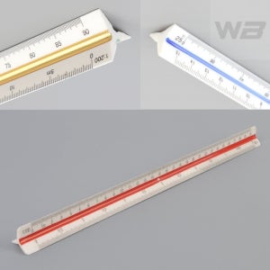 와볼샵 스케일자 삼각 척도 배율 제도용 자 15/30cm 도면그리기 도안 방안자