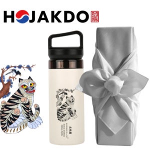 한국전통 에디션 호작도 작호도 텀블러 캡캐리 독도보틀 380ml 보자기 선물포장 기념품
