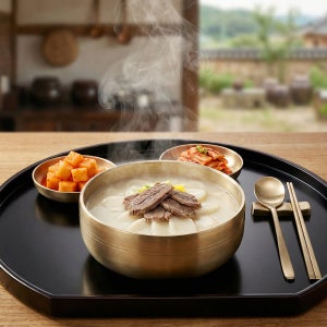 떡국세트 1.9kg 한우고명 사골곰탕 쌀떡국