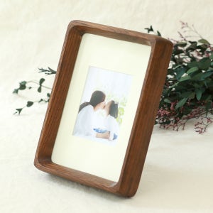 사진액자 나무 라운드몰딩 포토테이블 우드 소형 중형 대형 420x594mm, 브라운