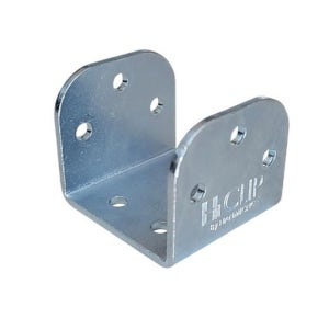 하이클립 25스틸U형 25X25mm 사각파이프 조인트 파이프 연결 부속 브라켓 건축용 구조물 DIY