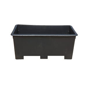 4종 텃밭 상자 정원 화단 도로 사각 직사각화분 1000, 블랙