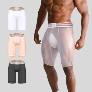 ADANNU 남자 7부 레깅스 1990 남성 타이즈 속바지 헬스장 운동 섹시한 투명팬티