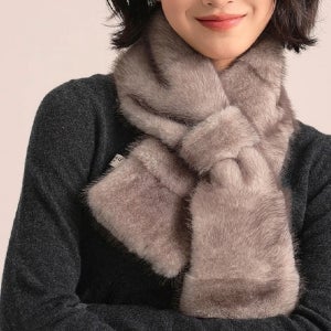 밍크목도리 쁘띠밍크목도리 모피 머플러 짧은 퍼