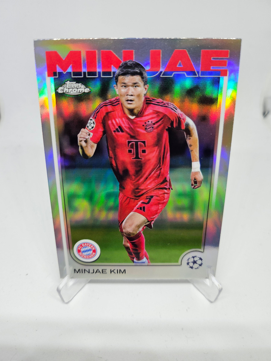 김민재축구카드 2024 Topps Chrome UEFA CC 55번 SILVER 김민재 카드