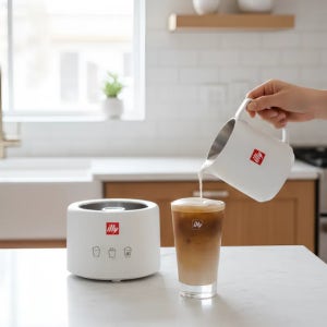 코스트코 일리 밀크프로더 + 카페라떼 글라스 300cc 세트 우유거품기