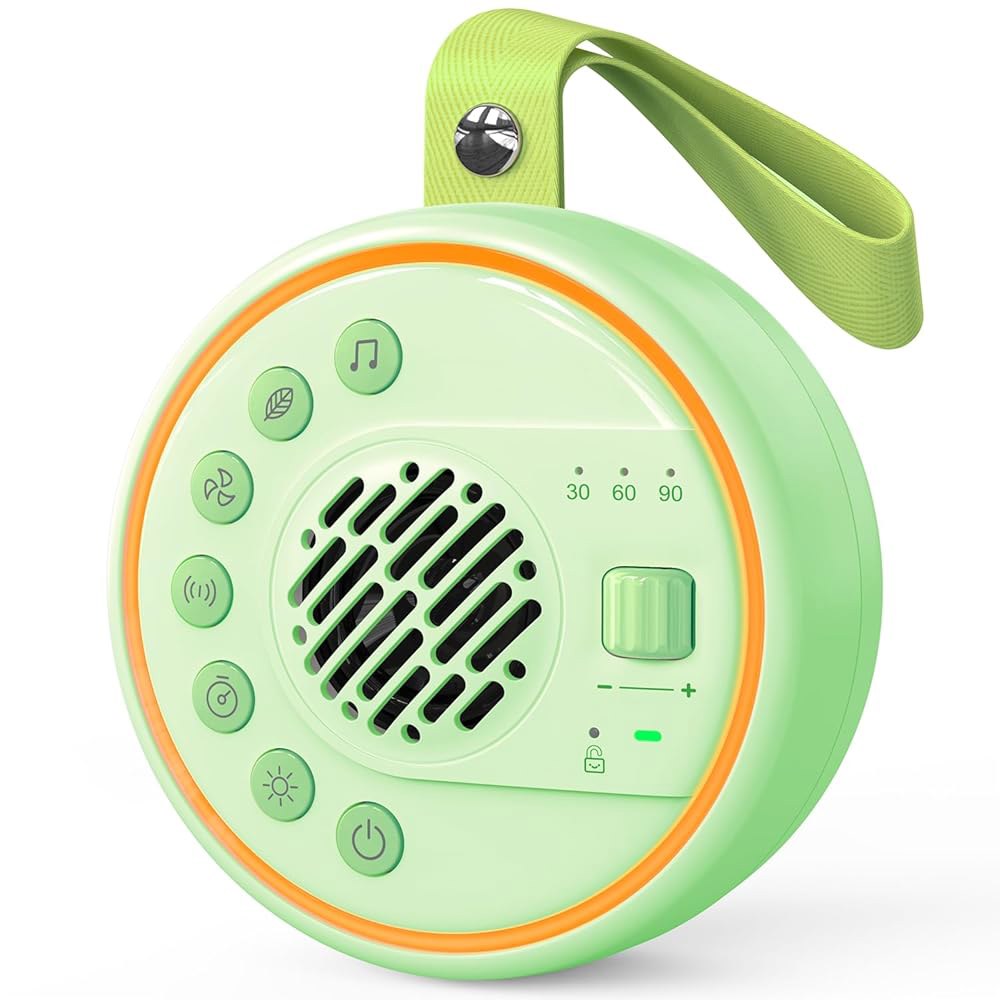 Lemnoi 화이트 노이즈 머신 휴대용 사운드 머신 어린이 성인을 위한 22가지 <b>진정</b> 사운드 4가지 모드 야간 조명 3가지 수면 타이머 오피스 여행용 테라피 gr n