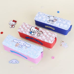 산리오 와글와글 사각 파우치 필통 대용량 캐릭터 학용품 수납 케이스