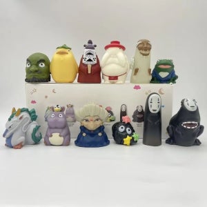 지브리 미니 피규어 토토로 가오나시 센과치히로 서브 캐릭터 장식 소품