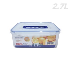 후레쉬플러스 김치통 밀폐용기 핸디형 손잡이 가정용 용량선택 2.7L, 투명, 1개