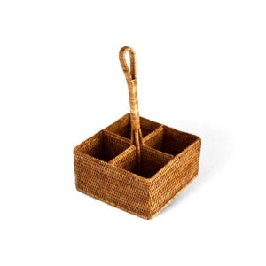 콘디멘트 라탄 홀더 대형 BK173 라지 미얀마 수공예