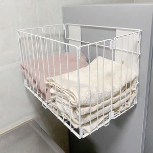 빨래바구니 자석 세탁바구니 벽걸이 틈새 빨래통 냉장고 옆 정리함 대형