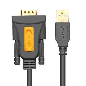 유그린 USB2.0 to RS232 시리얼 변환 컨버터 케이블 CR104 2m, 1개