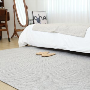 데코인 사이잘룩 헤링본 자카드카페트 물세탁가능 관리가편한 사계절용카페트 200x400cm