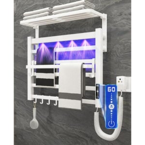 프리미엄 스마트 욕실 전기 수건걸이 건조대 살균 열선 소독 터치 B 화이트 58x45 H5 건메탈그레이 45x45 터치 A