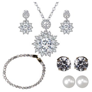 메르베 여성 주얼리 5종세트/기념일 목걸이 귀걸이/천연다이아/ 진주/큐빅/팔찌