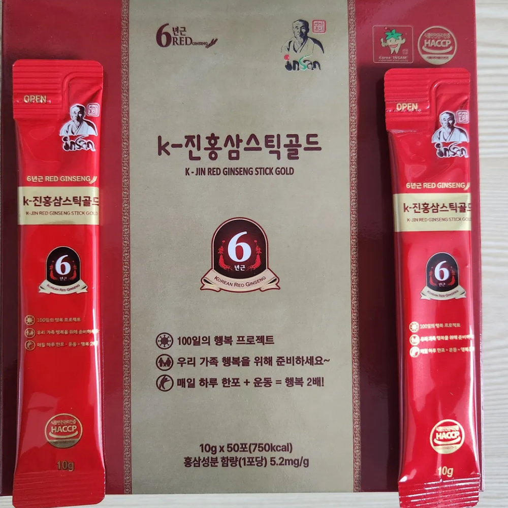 인산죽염 6년근 홍삼 산양삼 K-진홍삼 <b>스틱</b> <b>골드</b> <b>홍삼정</b> 진액 액기스 50포