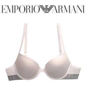 [국내/당일]엠포리오아르마니 MICROFIBER 로고 푸쉬업 브라 3R235 화이트