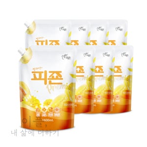 피죤 섬유유연제 피존섬유유연제 정전기방지 옐로우미모사 1600ml 8개