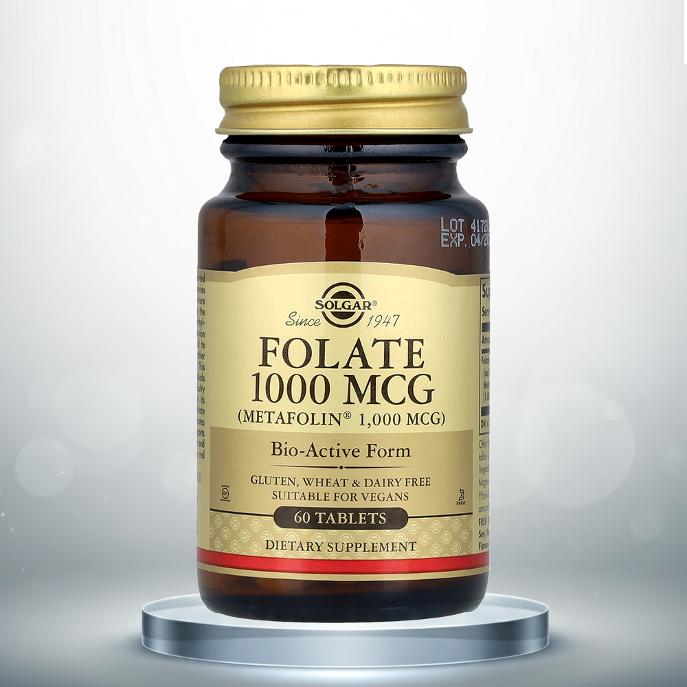 솔가 활성엽산 활성형 1000mcg 4세대 메틸 엽산 60정