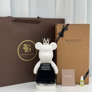 빅베어브릭 석고방향제 인테리어 소품 집들이 이사 선물 대용량 실내 개업 디퓨저 티아라베어