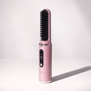 퓨리엘라 5초 뿌리 볼륨 항균 빗고데기 준오헤어 디자이너 개발 C컬 무선 로즈핑크