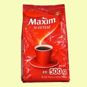 맥심 오리지널 500g 리필 블랙커피 자판기 커피 재료 알갱이커피