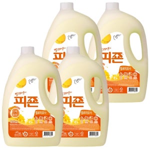 피죤 섬유유연제 피존섬유유연제 정전기방지 옐로우미모사 2500ml 4개