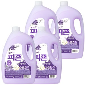 피죤 섬유유연제 피존섬유유연제 정전기방지 퍼플라벤더 2500ml 4개